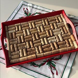 Red Wine Cork Serving Tray